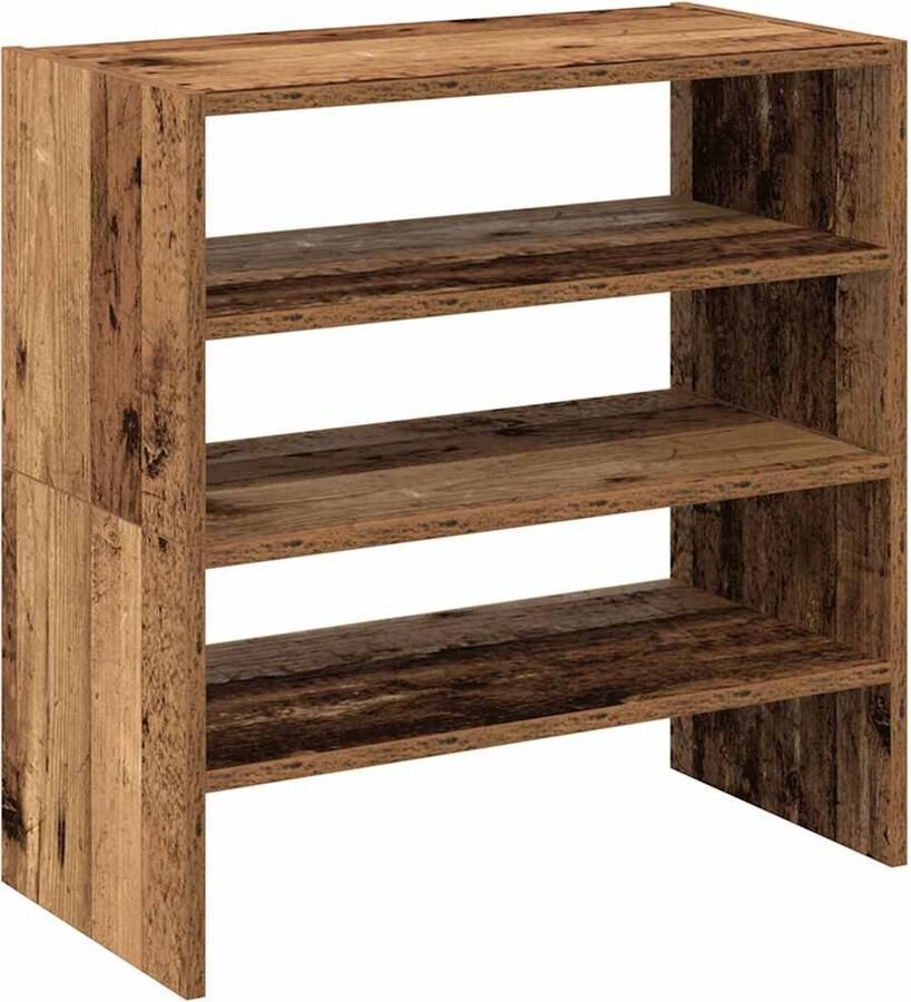 VidaXL Stapelbare Schoenenrekken Set van 2