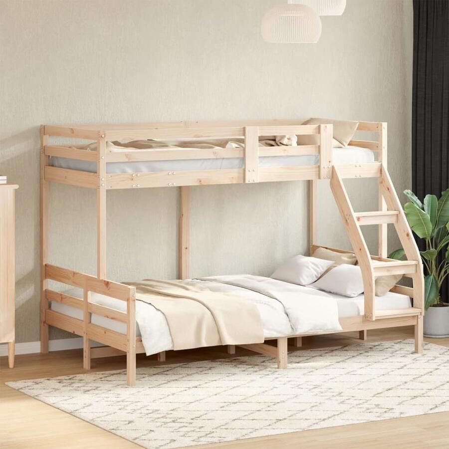Vida XL Stapelbed massief grenenhout 80x200 120x200 cm SKU: V3207161 - Foto 2