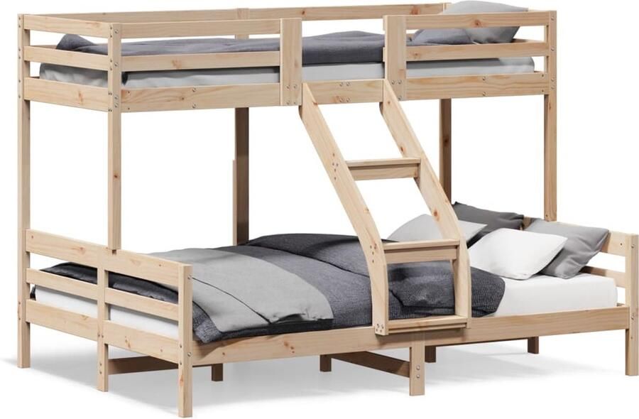 Vida XL Stapelbed massief grenenhout 80x200 140x200 cm SKU: V3207181 - Foto 4