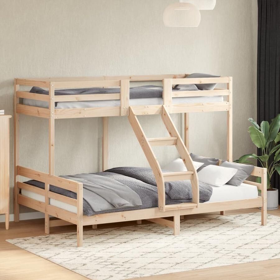Vida XL Stapelbed massief grenenhout 80x200 140x200 cm SKU: V3207181 - Foto 2