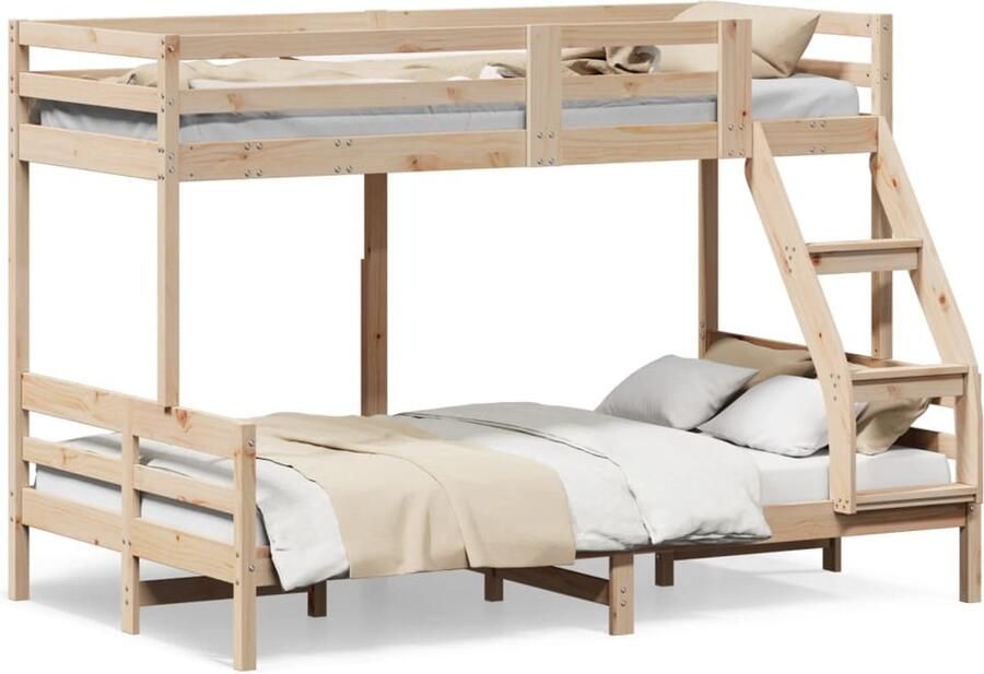 Vida XL Stapelbed massief grenenhout 80x200 120x200 cm SKU: V3207161 - Foto 6