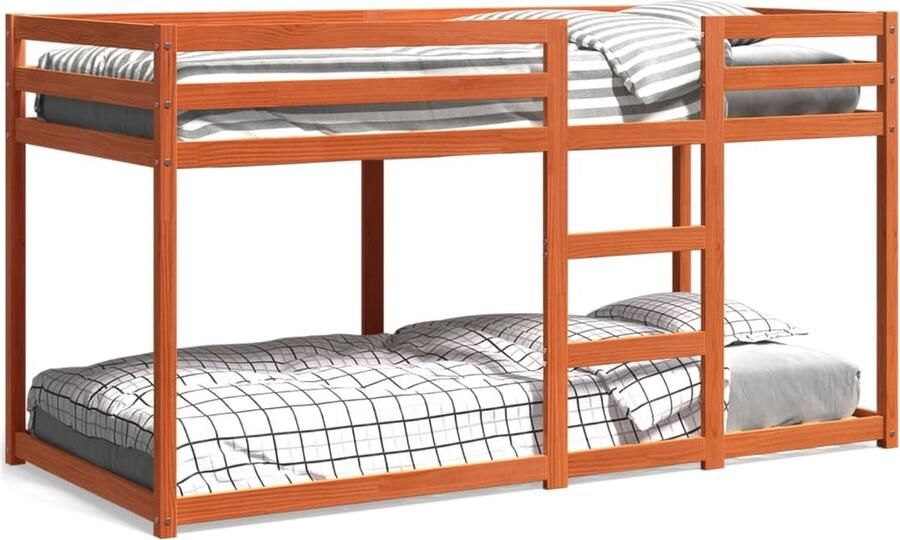 VidaXL Stapelbed massief grenenhout wasbruin 80x200 cm - Foto 2