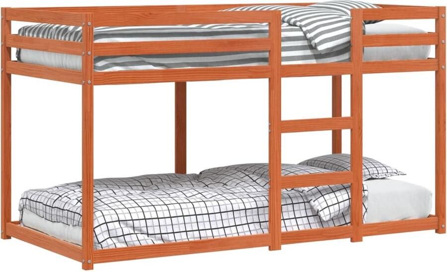 VidaXL -Stapelbed-massief-grenenhout-wasbruin-90x190-cm - Foto 2