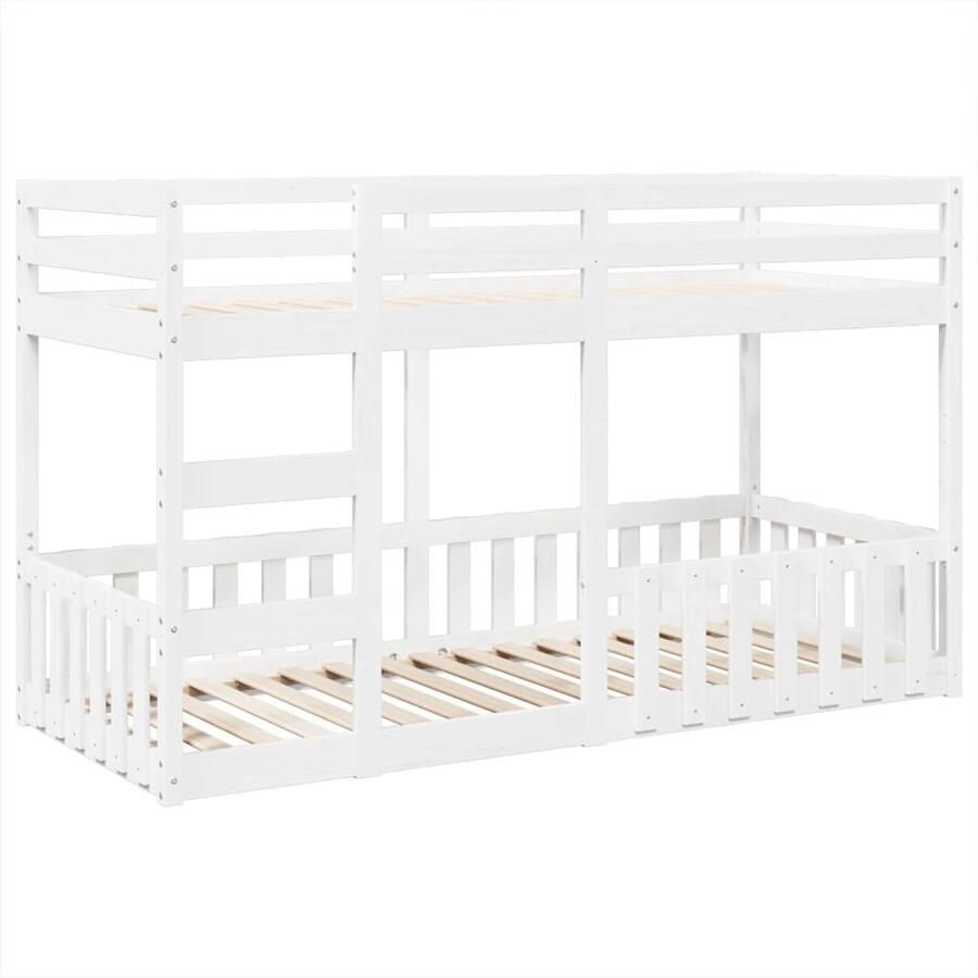 VidaXL Stapelbed massief grenenhout wit 80x200 cm