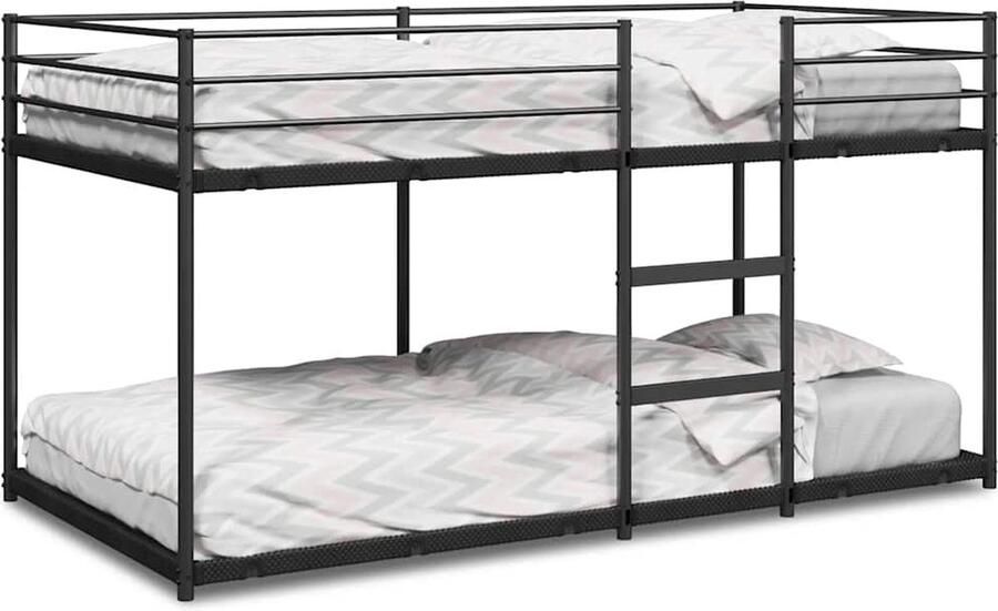 VidaXL Stapelbed zonder matras 100x190 cm staal zwart - Foto 2