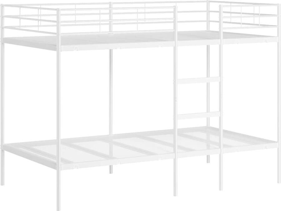 VidaXL Stapelbed zonder matras 100x200 cm staal wit - Foto 2