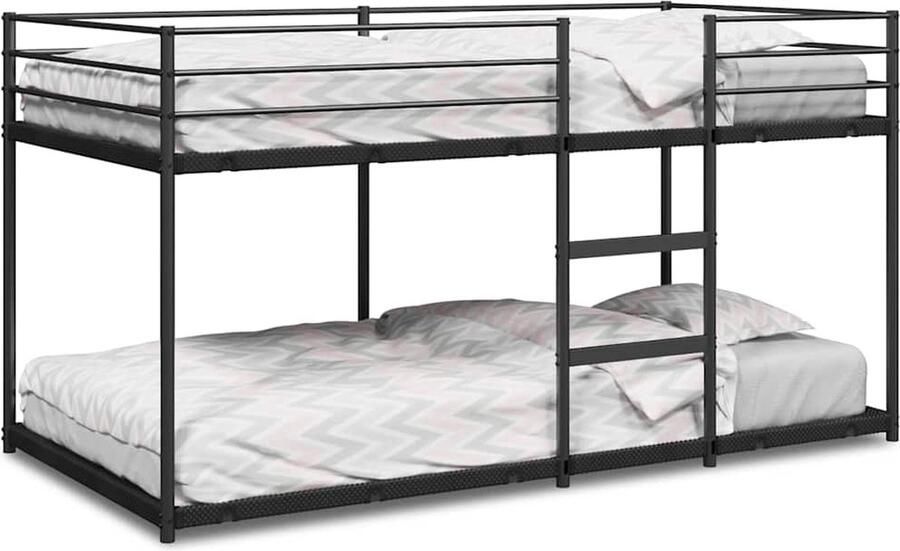 VidaXL Stapelbed zonder matras 75x190 cm staal zwart - Foto 3