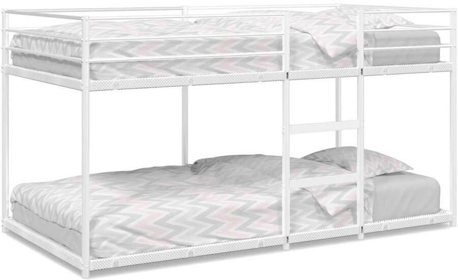 VidaXL Stapelbed zonder matras 90x190 cm staal wit