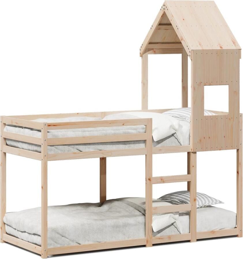 VidaXL Stapelbedframe zonder matras massief grenenhout 90x190 cm - Foto 5