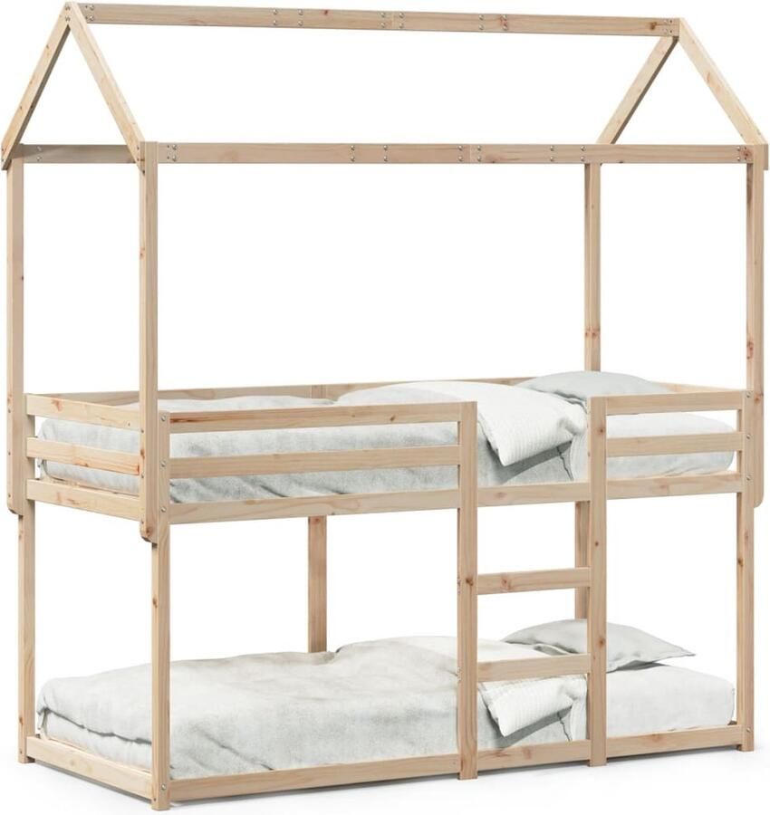 VidaXL Stapelbedframe zonder matras massief grenenhout 90x190 cm - Foto 8