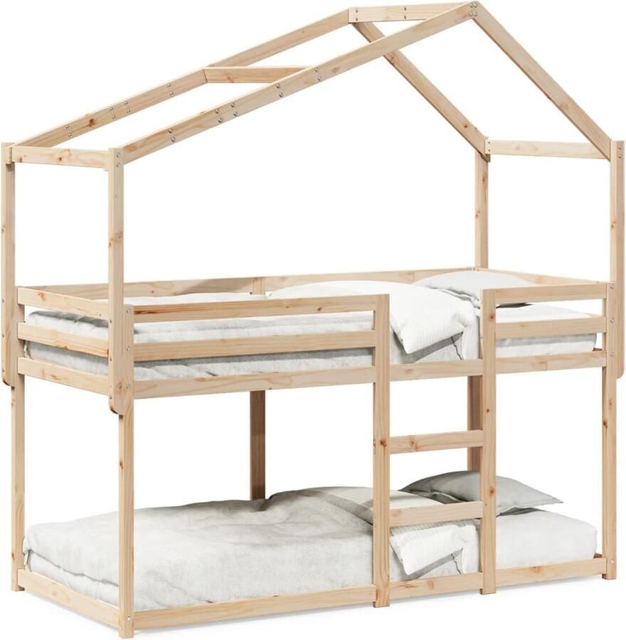 VidaXL Stapelbedframe zonder matras massief grenenhout 90x190 cm - Foto 2