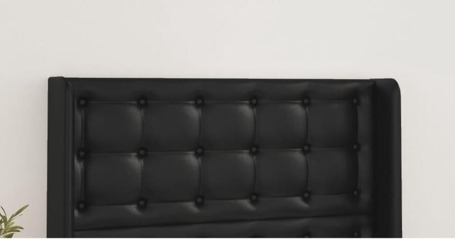 VidaXL Stijlvol Hoofdbord 103x16x118 cm Zwart Kunstleer Klassieke Hoofdbord Zwart Kunstleder Hoofdbord Comfortabele Hoofdbord Adjustable Hoofdbord Stapelbed Hoofdbord - Foto 2