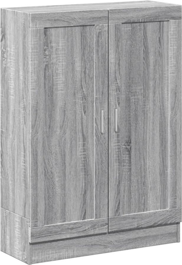 The Living Store Boekenkast 82 5x30 5x115 cm bewerkt hout grijs sonoma eiken Boekenkasten Houten Boekenkasten Grijze Boekenkasten Boekenkast Vintage Boekenkast Modern - Foto 2