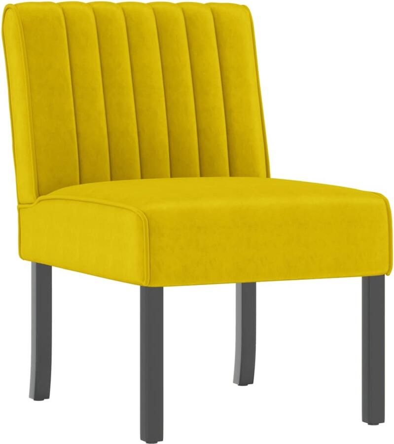 VidaXL Stoel fluweel geel - Foto 2