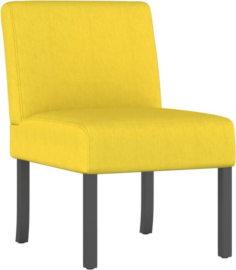 VidaXL Stoel stof lichtgeel