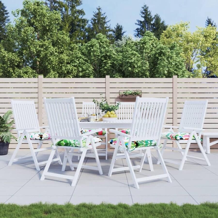VidaXL Stoelkussens 6 stuks 50x50x7 cm Kleurrijk Stoelkussens Outdoor Kussens Tuinkussens Waterafstotende Kussens Oxford Stof Lounge Set Balkondecoratie - Foto 2