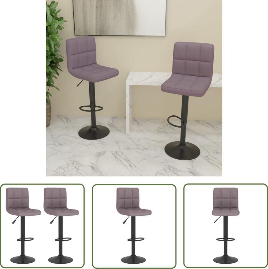 The Living Store Barkrukken Taupe Stof en zwart gepoedercoat staal 40 x 47 x (90 111) cm 360 graden draaibaar Barstoel Stoffen Barkruk Barkrukken Taupe Verstelbare Barkruk Draaibare Barkruk