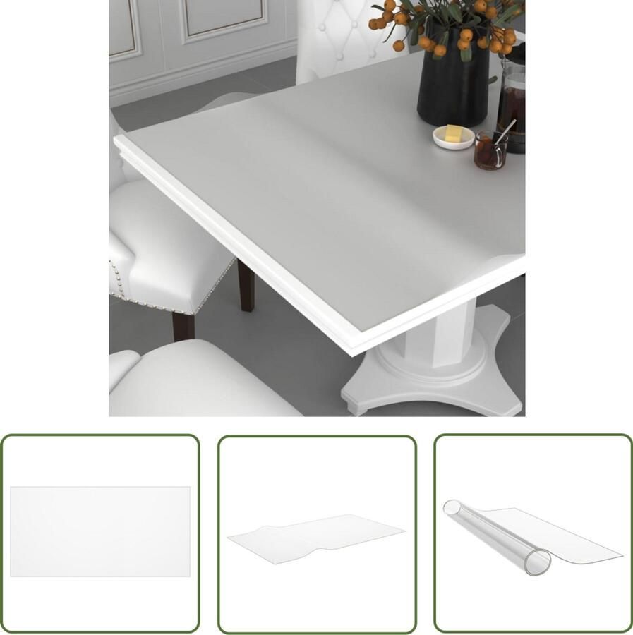 VidaXL Tafelbeschermer 180x90 cm Waterbestendig Tafelbeschermer Pvc Tafelmat Tafelhoes Tafeldekking Keukenaccessoires Eetkamer Accessoires
