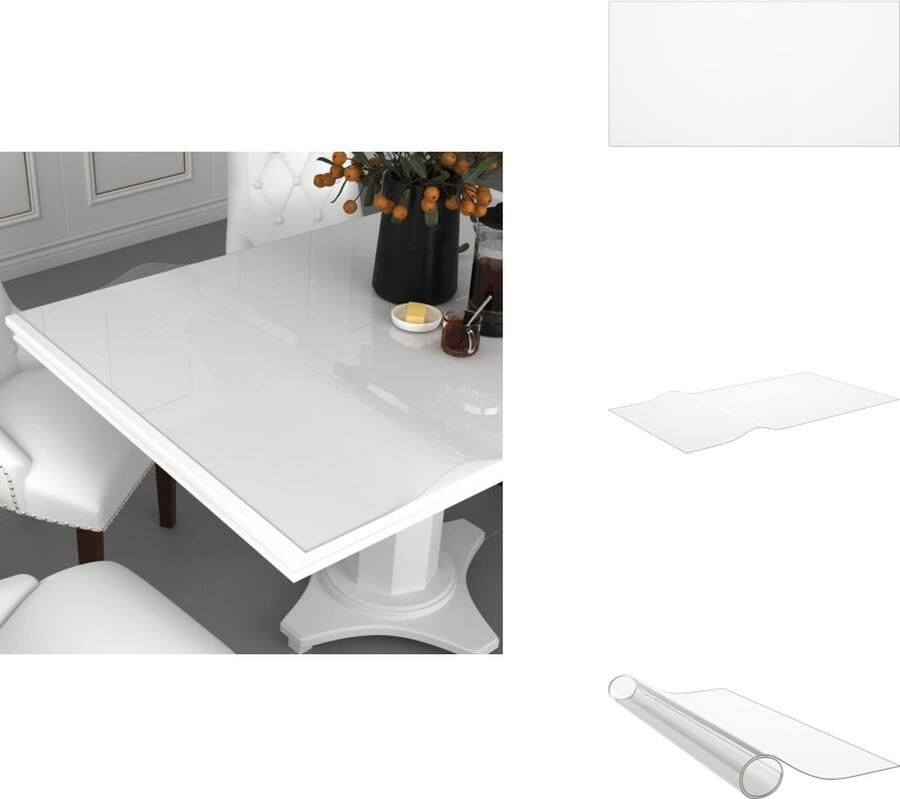 VidaXL Tafelbeschermer Tafelbeschermers Tafelfolie Tafelfolies Tafelbeschermer 200x100 cm 1-6 mm PVC transparant