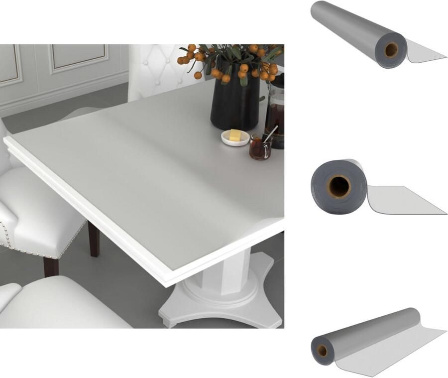 VidaXL Tafelbeschermer Tafelbeschermers Tafelfolie Tafelfolies Tafelbeschermerrol 0 9x15 m 2 mm PVC mat