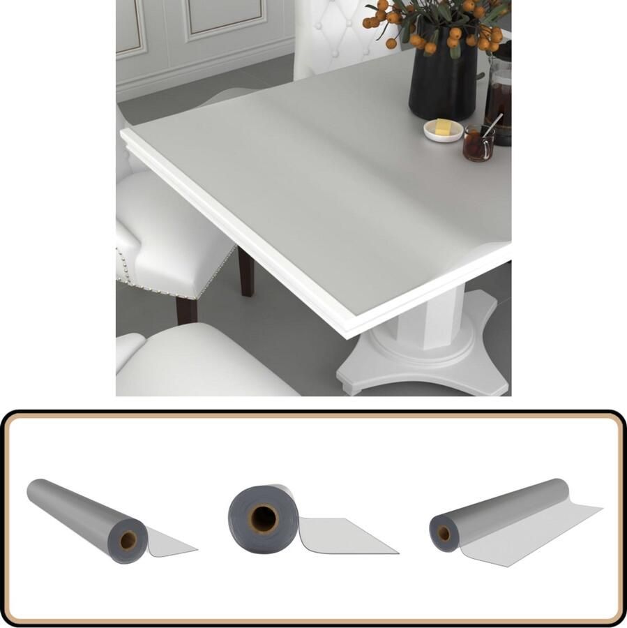 VidaXL Tafelbeschermerrol 0 9x15 m PVC Mat Tafelbeschermer Pvc Folie Tafelmat Vloerverdekking Stoomvrije Bescherming Krasvast Waterdicht Makkelijk Schoonmaken Interieurdecoratie Huishoudelijke Artikelen