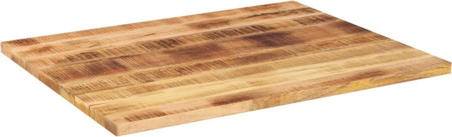 VidaXL Tafelblad 110x80 cm Massief Mangohout Mangohouten Tafelblad Vervangen Eetkamertafel Tuintafel Rustic Design