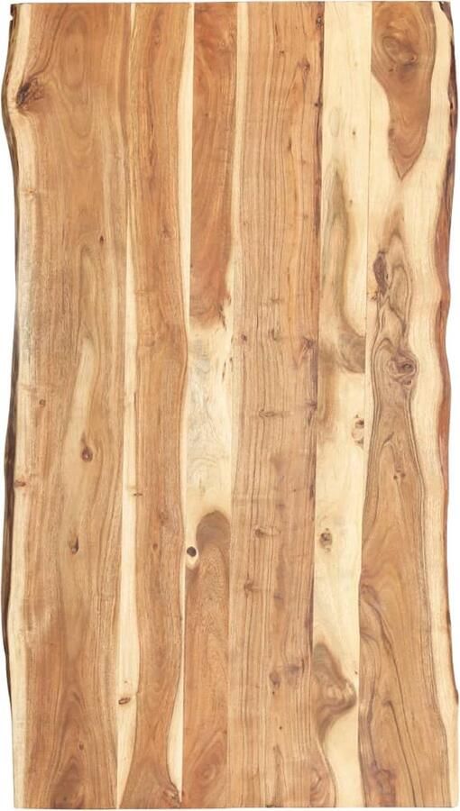 VidaXL Tafelblad 118 cm massief acaciahout Tafelblad Acaciahout Houten Tafelblad Eetkamertafel Tuintafel Bureau Koffietafel Salontafel Vintage Tafelblad Industrieel Tafelblad - Foto 2