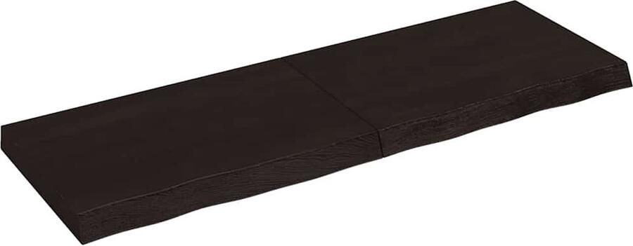 VidaXL Tafelblad 120x40x(2-6)cm Eikenhout Donkerbruin Tafelblad Eikenhouten Tafelblad Donkerbruin Tafelblad Tafelscherm Eetkamertafel Salontafel Vintage Tafel Industriele Tafel