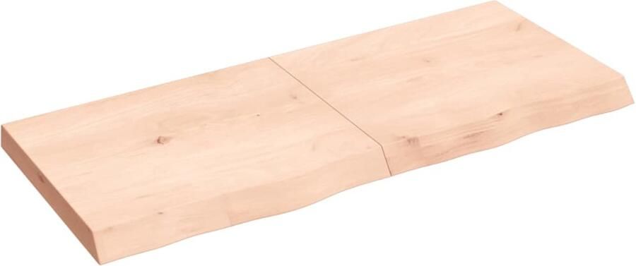 VidaXL Wandschap Massief Eikenhout 120x50 cm Wandplank Houten Plank Eikenhouten Wandplank Vintage Wandplank Rustic Wandplank