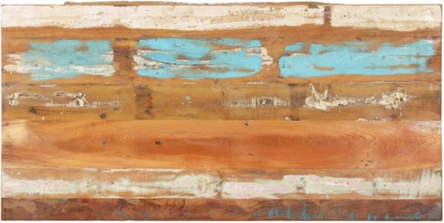 VidaXL Tafelblad 120x60 cm Gerecycled Hout Houten Tafelblad Vintage Tafelblad Industrieel Tafelblad Recyclen Tafellaag Massief Houten Tafelblad Vervangen Salontafelblad Eetkamertafelblad