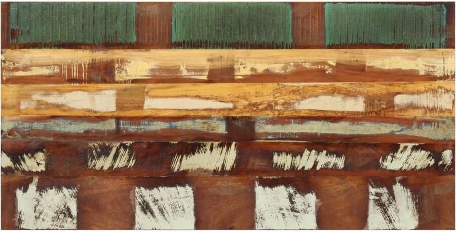 VidaXL Tafelblad 120x60 cm Massief Gerecycled Hout Houten Tafelblad Vintage Tafelblad Industriele Tafel Retro Tafel Tafellaag Tafeltop Massief Hout Gerecyclede Materialen - Foto 2