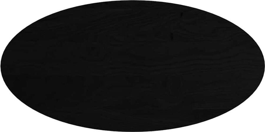 VidaXL Tafelblad 120x60x2 cm ovaal massief eikenhout donkerbruin