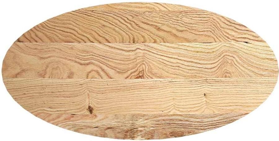 VidaXL Tafelblad 120x60x4 cm ovaal massief eikenhout