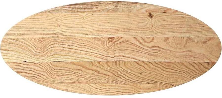 VidaXL Tafelblad 140x60x4 cm ovaal massief eikenhout