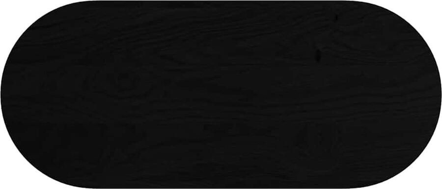 VidaXL Tafelblad 140x60x4 cm ovaal massief eikenhout donkerbruin