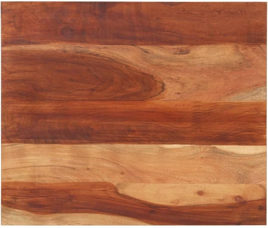 The Living Store Sheeshamhouten Tafelblad 60x70 cm Rustieke charme Massief Duurzaam Gemakkelijk schoon te maken Met houtsteunen Gepolijst Geschilderd Gelakt Tafelblad Acacia Hout Landelijke Stijl Vintage Tafel Salontafel - Foto 4