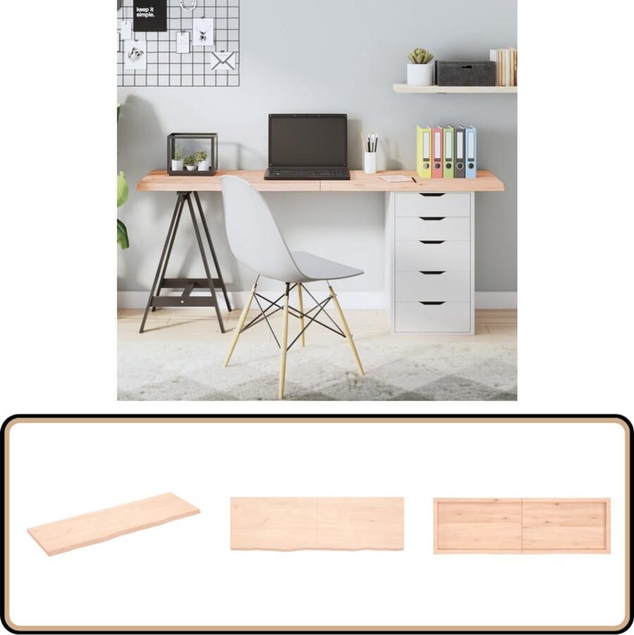 VidaXL Tafelblad 160x50 cm Massief Eikenhout Eikenhouten Tafelblad Vervangen Massief Eikenhout Eikenvloer Salontafel Eetkamertafel Tuintafel