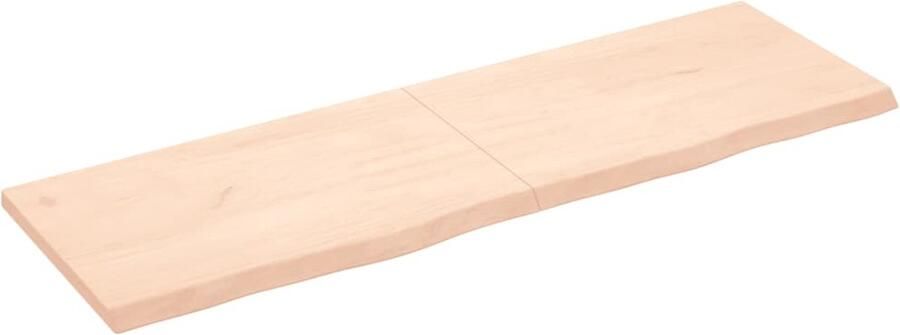 VidaXL Tafelblad 160x50 cm Massief Eikenhout Eikenhouten Tafelblad Vervangen Massief Eikenhout Eikenvloer Salontafel Eetkamertafel Tuintafel - Foto 2