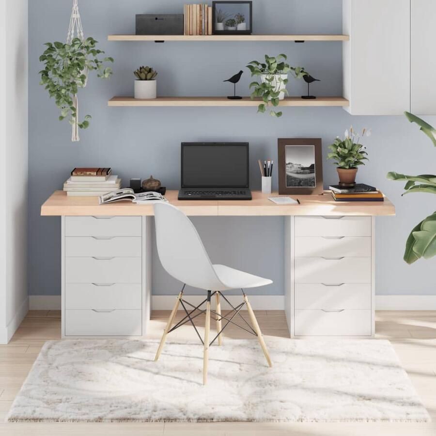 VidaXL Tafelblad 180x60 cm Massief Eikenhout Tafelblad Eikenhouten Tafelblad Massief Eikenhout Tafeltje Eetkamertafel Salontafel Vintage Tafel Industriele Tafel Landelijke Tafel