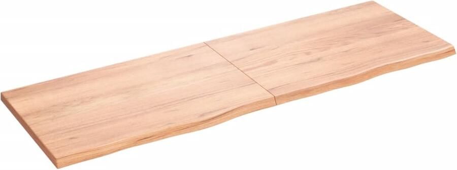 VidaXL Wandschap Massief Eikenhout 180x60cm Wandplanken Eikenhouten Meubels Rustic Decor Opbergruimte Woondecoratie