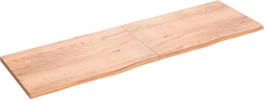 VidaXL Tafelblad 200x60x(2-4)cm Massief Eikenhout Tafelblad Eikenhouten Tafelblad Massief Eikenhout Tafelblad Vervangen Salontafel Eetkamertafel Keukenblad - Foto 2