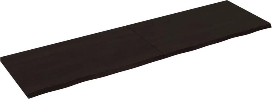 VidaXL Tafelblad 220x60 cm Donkerbruin Eikenhout Tafelblad Eikenhoute Tafelblad Houten Tafelblad Tafelscherm Eetkamertafel Salontafel Donkergrijs Tafelblad