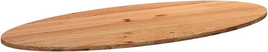 VidaXL Tafelblad 280x120x4 cm Ovaal Massief Eikenhout Eikenhouten Tafelblad Ovale Tafel Eetkamertafel Grote Tafel Massief Eikenhout