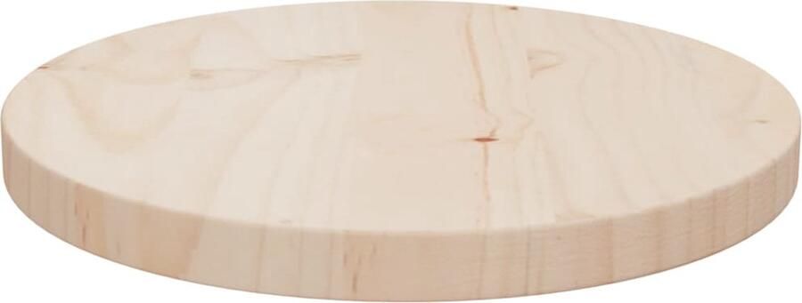 The Living Store Tafelblad Massief grenenhout 30 x 2.5 cm Onbehandeld Tafelblad Grenenhoute Tafelblad Rond Tafelblad Eetkamerstoel Salontafel