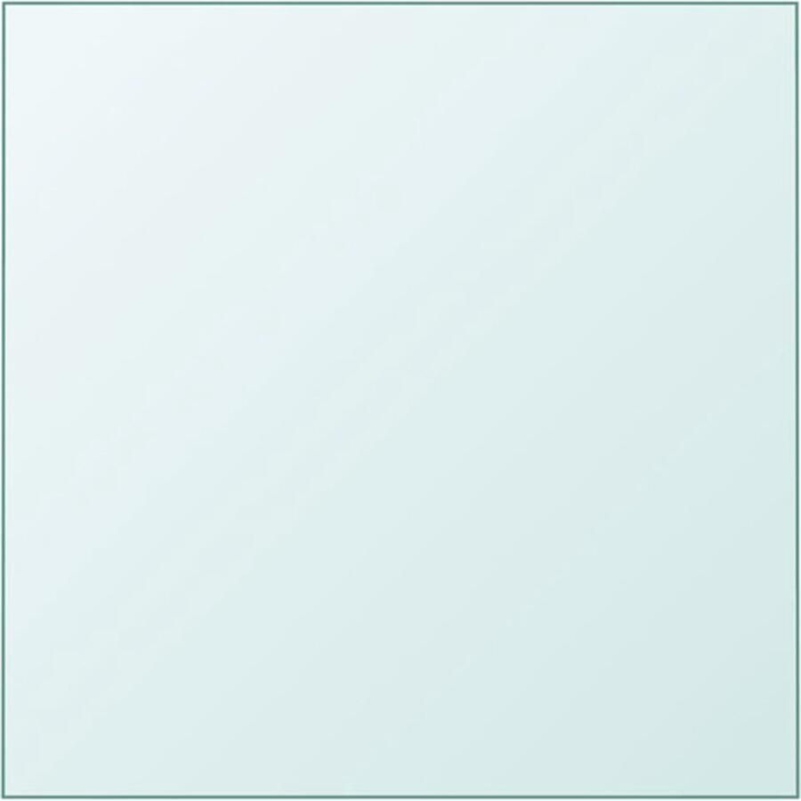VidaXL Tafelblad 30x30 cm gehard glas transparant