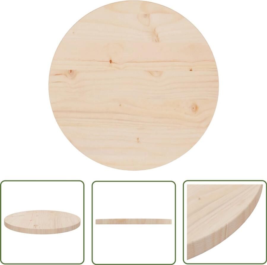 VidaXL Tafelblad ?40x2 5 cm Massief Grenenhout Tafelblad Grenenhout Houten Tafelblad Rond Tafelblad Eetkamerstoel Salontafel Tuintafel Bruine Tafelblad Vintage Tafelblad Design Tafelblad