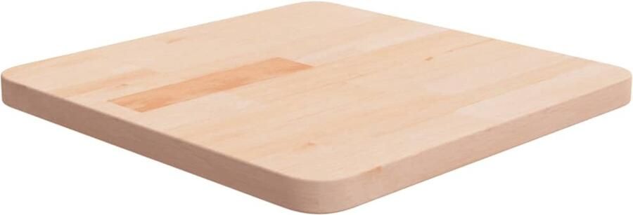 VidaXL Tafelblad 40x40 cm Onbehandeld Eikenhout Tafelblad Eikenhouten Tafelblad Massief Hout Rustic Design Vintage Stijl