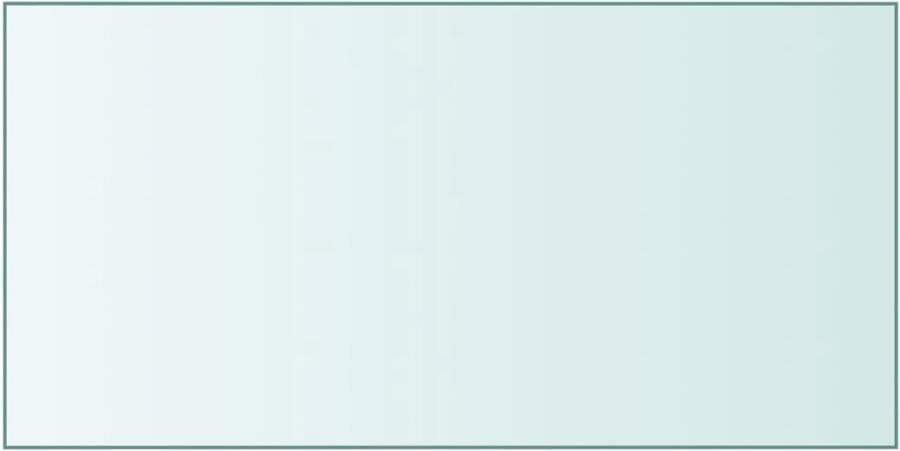 VidaXL Tafelblad 50x100 cm Gehard Glas Transparant Geharde Glas Tafelblad Modern Transparante Tafelblad Eetkamertafel Blad Salontafelblad