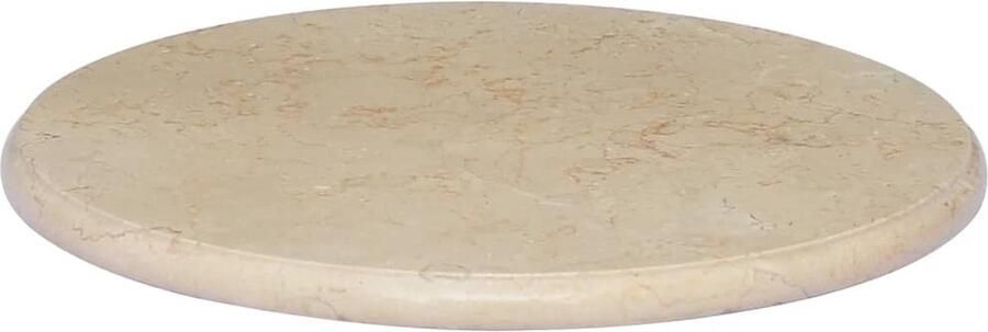 VidaXL Tafelblad ?50x2 5 cm Crèmekleurig Marmer Marmeren Tafelblad Tafeltje Salontafel Eetkamerstoel Decoratief Blad Luxe Tafel Creme Kleurtje Marmer Tafellaag Binnendecoratie Woondecoratie - Foto 2