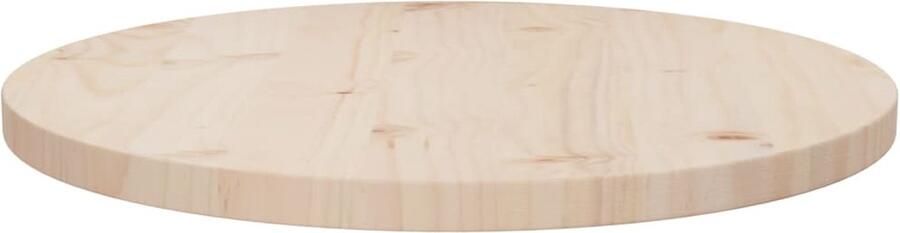 The Living Store Tafelblad Grenenhout 50 x 2.5 cm Stabiel en stevig Tafelblad Grenenhout Houten Tafelblad Rond Tafelblad Eetkamertafel - Foto 3